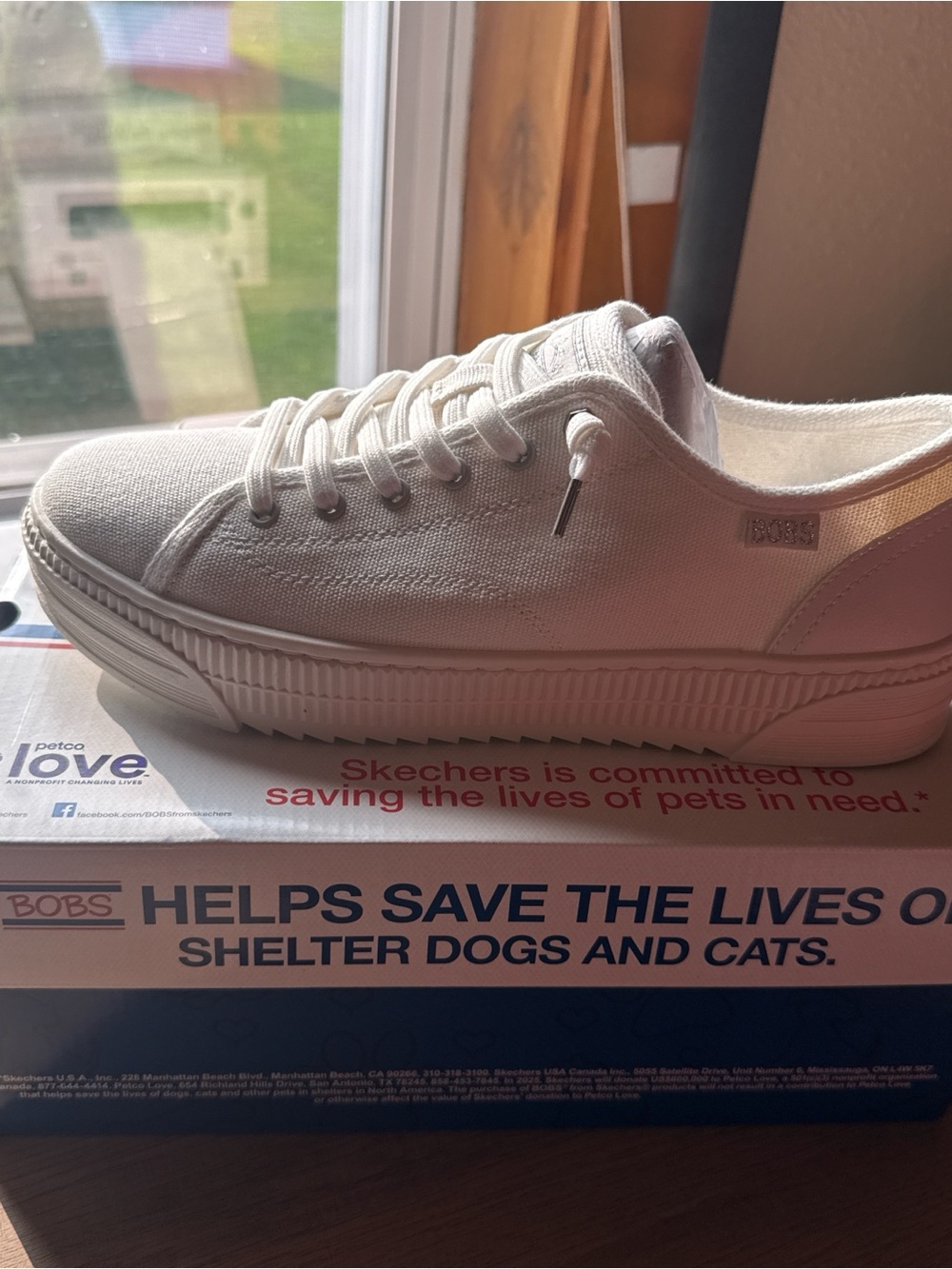 Skechers White Canvas Lace-Up Sneakers